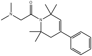1,2,3,6-テトラヒドロ-1-(N,N-ジメチルグリシル)-4-フェニル-2,2,6,6-テトラメチルピリジン 化学構造式