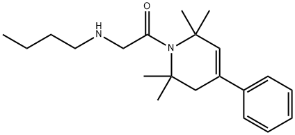 1,2,3,6-Tetrahydro-1-(N-butylglycyl)-4-phenyl-2,2,6,6-tetramethylpyridine Struktur