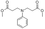 3,3'-(フェニルイミノ)ビス(プロパン酸メチル) 化学構造式