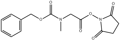 Z-SAR-OSU;Z-N-METHYLGLYCINE N-HYDROXYSUCCINIMIDE ESTER Z-SARCOSINE N-HYDROXYSUCCINIMIDE ESTER, 53733-96-3, 结构式