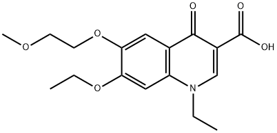3-Quinolinecarboxylic acid, 7-ethoxy-1-ethyl-1,4-dihydro-6-(2-methoxye thoxy)-4-oxo- Structure