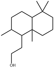 decahydro-2,5,5,8a-tetramethylnaphthalene-1-ethanol Struktur