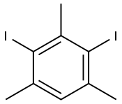 1,3,5-トリメチル-2,4-ジヨードベンゼン 化学構造式