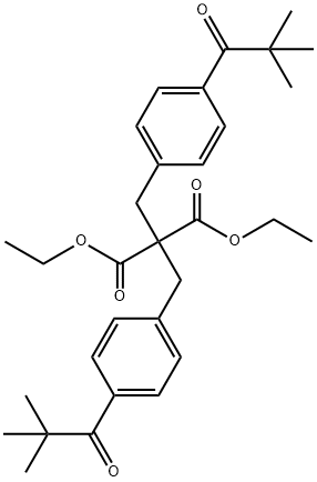 双(4-特戊酰苄基)丙二酸二乙酯, 53780-45-3, 结构式