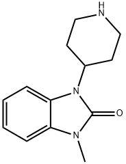 4-(2-ケト-3-メチル-1-ベンズイミダゾリニル)ピペリジン 化学構造式