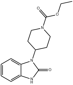 ethyl 4-(2,3-dihydro-2-oxo-1H-benzimidazol-1-yl)piperidine-1-carboxylate Struktur