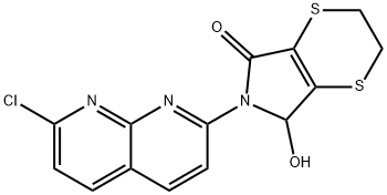 6-(7-chloro-1,8-naphthyridin-2-yl)-2,3,6,7-tetrahydro-7-hydroxy-5H-1,4-dithiino[2,3-c]pyrrol-5-one Structure