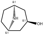 (1R,5S)-8-デメチルトロパン-3α-オール 化学構造式