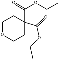 diethyl tetrahydropyran-4,4-dicarboxylate Struktur