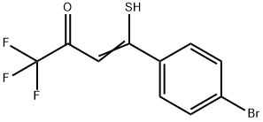 4-(4-Bromophenyl)-1,1,1-trifluoro-4-mercapto-3-buten-2-one Struktur