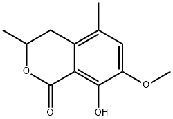 1H-2-Benzopyran-1-one, 3,4-dihydro-8-hydroxy-7-methoxy-3,5-dimethyl- (9CI) Struktur