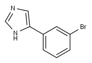 4-(3-溴苯基)-1H-咪唑, 53848-00-3, 结构式