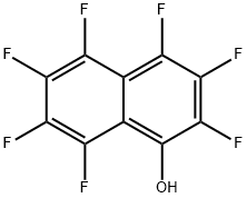 Α-ヒドロキシヘプタフルオロナフタレン 化学構造式