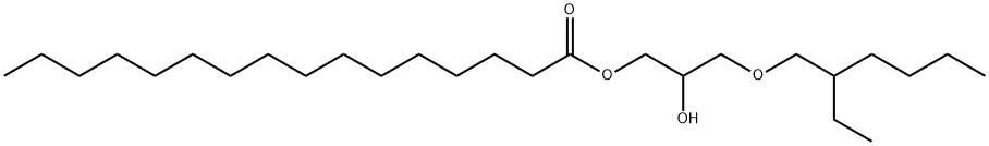 3-[(2-ethylhexyl)oxy]-2-hydroxypropyl palmitate  Structure