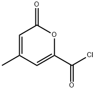 2H-Pyran-6-carbonyl chloride, 4-methyl-2-oxo- (9CI) 结构式