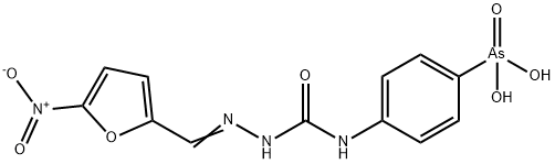 5-Nitro-2-furaldehyde 4-(4-arsonophenyl)semicarbazone Struktur