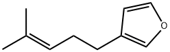 3-(4-メチル-3-ペンテニル)フラン 化学構造式