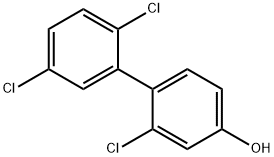 4-ヒドロキシ-2,2',5'-トリクロロビフェニル 化学構造式