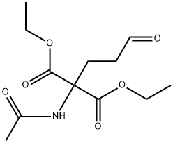 (アセチルアミノ)(3-オキソプロピル)マロン酸ジエチル 化学構造式