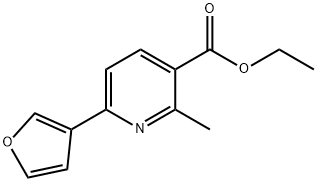 6-(3-Furanyl)-2-methylpyridine-3-carboxylic acid ethyl ester Struktur
