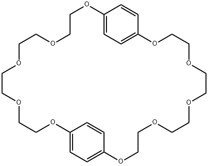 ビス(1,4-フェニレン)-34-クラウン 10-エーテル 化学構造式