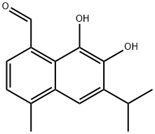 7,8-Dihydroxy-6-isopropyl-4-methyl-1-naphthalenecarbaldehyde 结构式