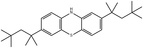 2,7-ビス(1,1,3,3-テトラメチルブチル)-10H-フェノチアジン 化学構造式