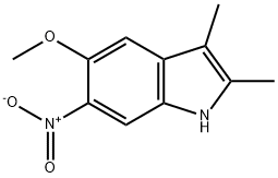 5-Methoxy-2,3-dimethyl-6-nitro-1H-indole Struktur