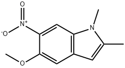6-Nitro-5-methoxy-1,2-dimethylindole Struktur