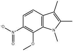 7-Methoxy-1,2,3-trimethyl-6-nitro-1H-indole Struktur