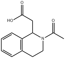 (2-乙酰基-1,2,3,4-四氢异奎宁-1-YL)乙酸 结构式