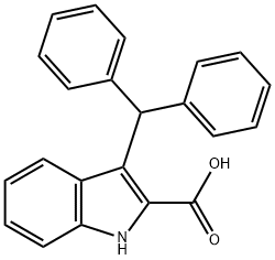 3-benzhydryl-1H-indole-2-carboxylic acid Struktur