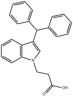 3-(3-benzhydrylindol-1-yl)propanoic acid Struktur