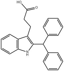 3-(2-benzhydryl-1H-indol-3-yl)propanoic acid Struktur