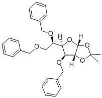 1,2-O-ISOPROPYLIDENE-3,5,6-TRI-O-BENZYL-ALPHA-D-GLUCOFURANOSE Struktur