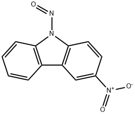 3-ニトロ-9-ニトロソ-9H-カルバゾール 化学構造式