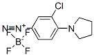3-chloro-4-(1-pyrrolidinyl)benzenediazonium tetrafluoroborate Struktur