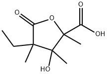 Tetrahydro-4-ethyl-3-hydroxy-2,3,4-trimethyl-5-oxo-2-furancarboxylic acid Struktur