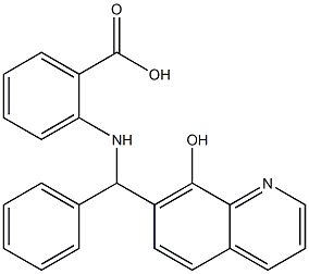 2-[[(8-ヒドロキシ-7-キノリニル)(フェニル)メチル]アミノ]安息香酸 化学構造式
