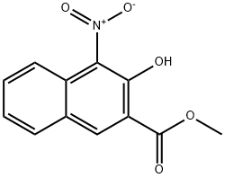 2-Naphthalenecarboxylic acid, 3-hydroxy-4-nitro-, methyl ester,5394-81-0,结构式