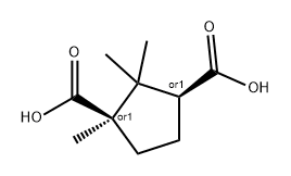 rel-1,2,2-トリメチル-1α*,3α*-シクロペンタンジカルボン酸 化学構造式