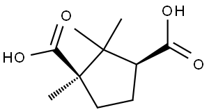 rel-1,2,2-トリメチル-1α*,3α*-シクロペンタンジカルボン酸 化学構造式