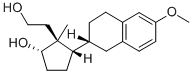 Cyclopentaneethanol, 2-hydroxy-1-methyl-5-(1,2,3,4-tetrahydro-6-methox y-2-naphthalenyl)-, (1S-(1-alpha,2-beta,5-beta(S*)))- Struktur