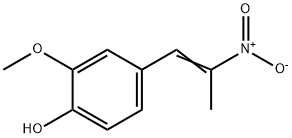 2-甲氧基-4-[(1Z)-2-硝基丙-1-烯-1-基]苯酚 结构式