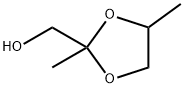 2,4-ジメチル-1,3-ジオキソラン-2-メタノール 化学構造式