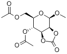 Methyl4,6-di-O-acetyl-2,3-carbonyl-b-D-mannopyranoside Struktur