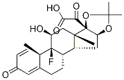 (11,16a)- 9-Fluoro-11-hydroxy-16,17-[(1-methylethylidene)bis(oxy)]-3,20-dioxopregna-1,4-dien-21-oic Acid, 53962-41-7, 结构式