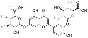 ルテオリン3′,7‐ジ‐O‐グルクロニド 化学構造式
