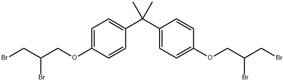 Bisphenol A bis(2,3-dibromopropyl) ether 化学構造式