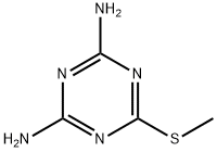 2-(Methylthio)-4,6-diamino-1,3,5-triazine Structure